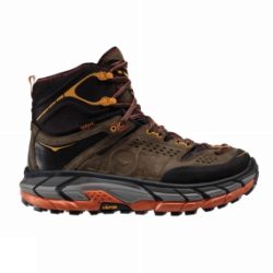 Hoka One One Mens Tor Ultra Hi WP Shoe Black Olive / Autumn Gaze